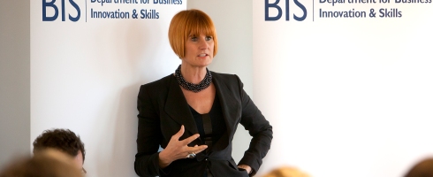 Mary Portas presenting her review of the high street Photo by bisgovuk @ Flickr